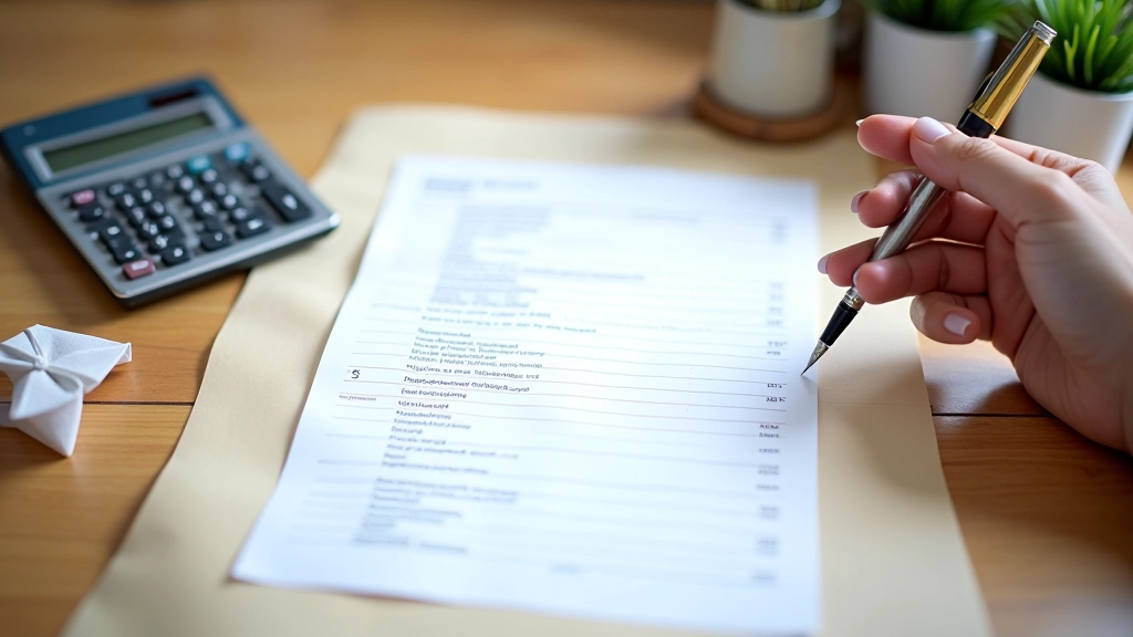 Detaillierte Aufnahme von Einkaufszettel, Stift und Taschenrechner auf Holztisch, Budgetplanungs-Szene